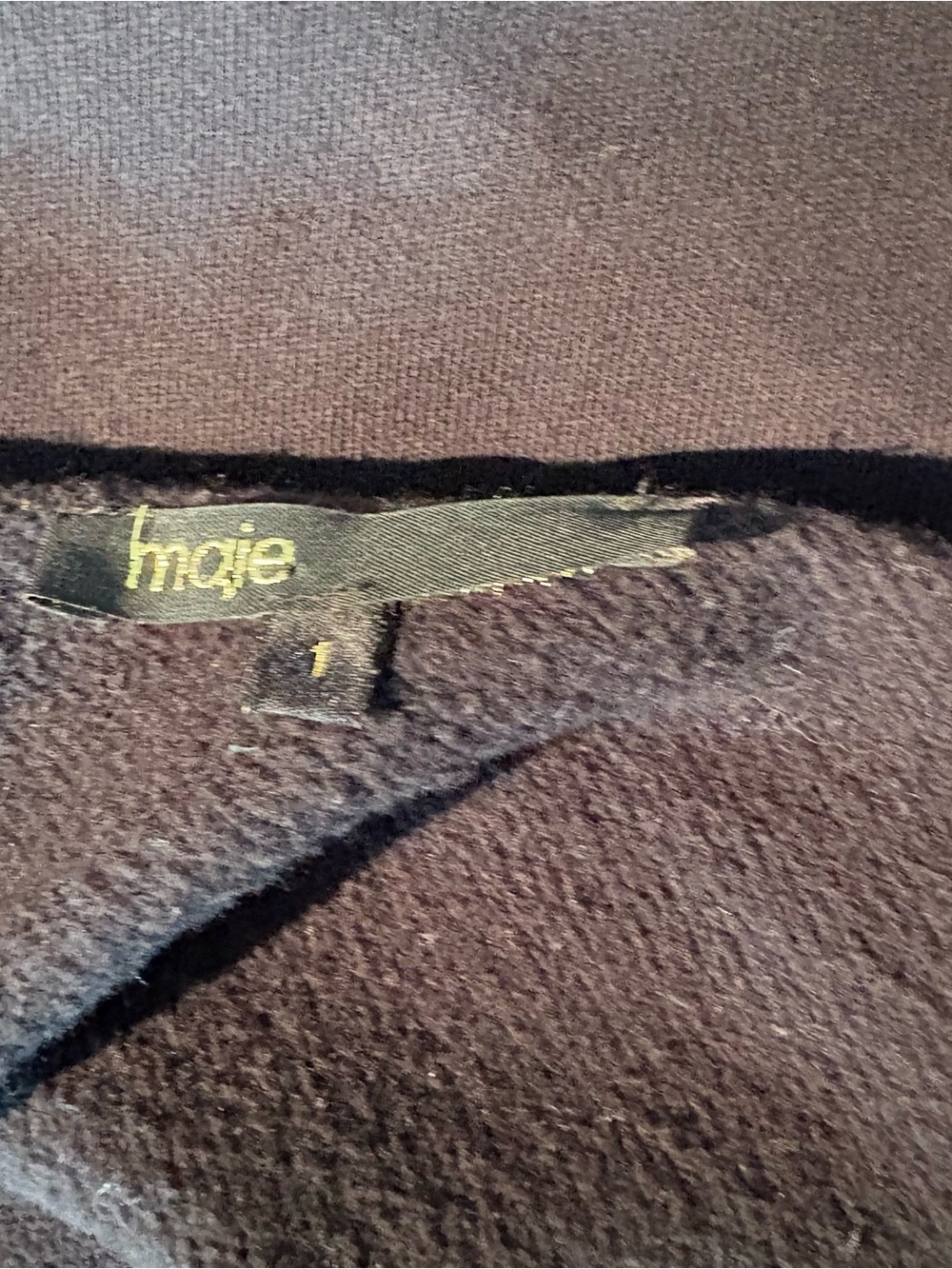 Maje Black Embossed quilted eagle/Phoenix Motif Front Sweatshirt S - Picture 8 of 11